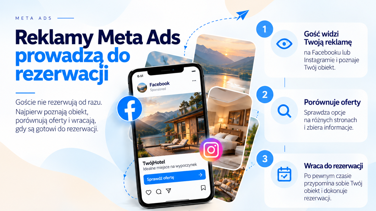 ścieżka rezerwacji z reklamy meta ads